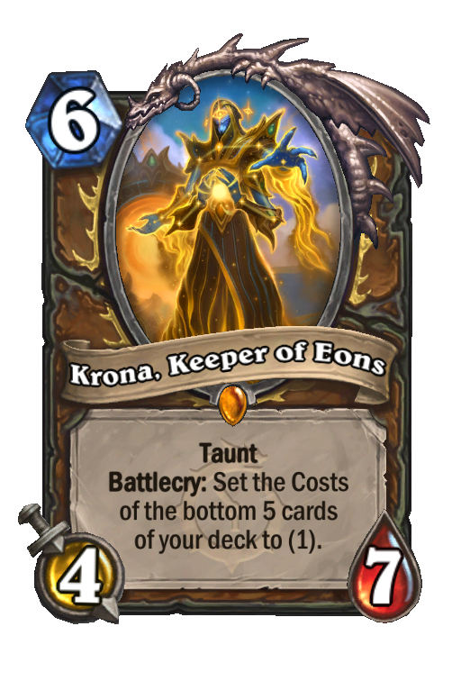 Krona, Keeper of Eons Hearthstone kártya