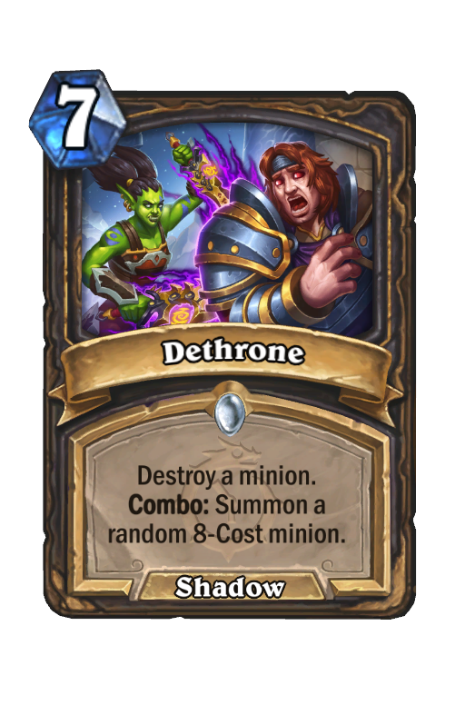 Dethrone Hearthstone kártya