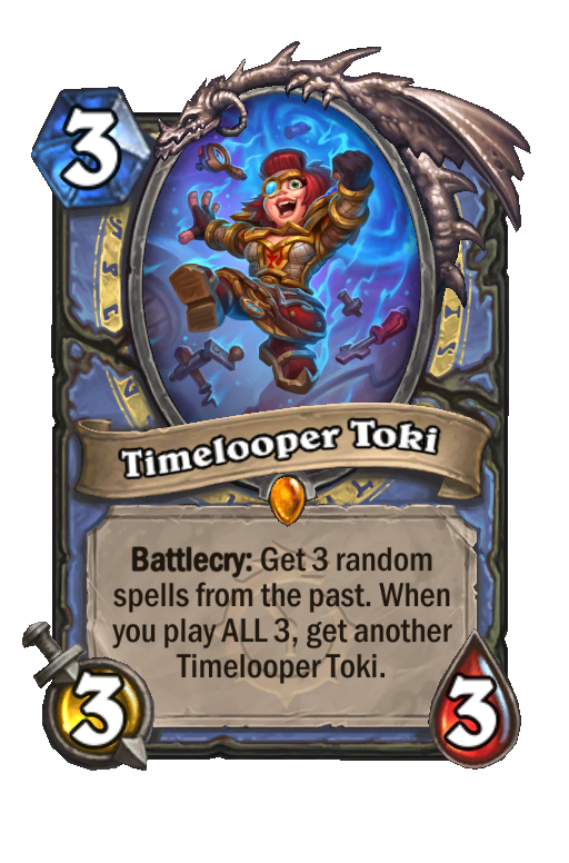 Timelooper Toki Hearthstone kártya