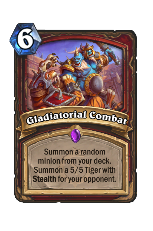 Gladiatorial Combat Hearthstone kártya