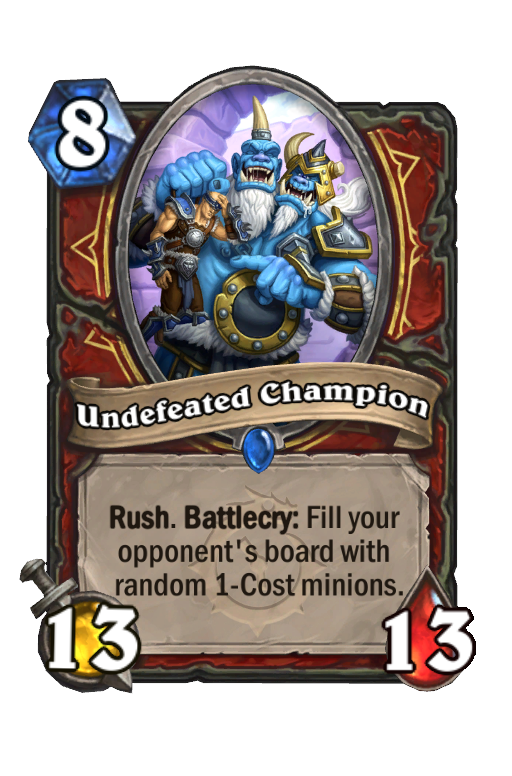 Undefeated Champion Hearthstone kártya