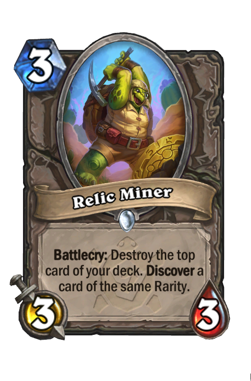 Relic Miner Hearthstone kártya