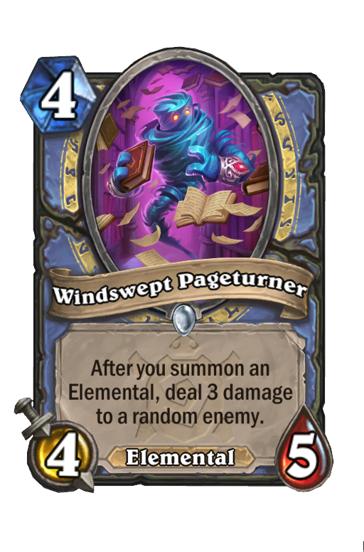 Windswept Pageturner Hearthstone kártya