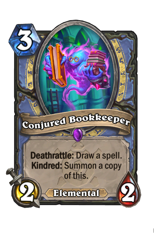 Conjured Bookkeeper Hearthstone kártya