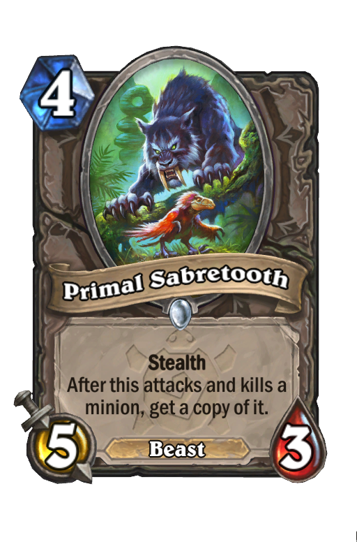 Primal Sabretooth Hearthstone kártya