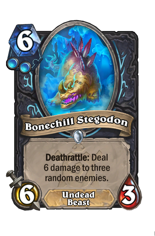 Bonechill Stegodon Hearthstone kártya