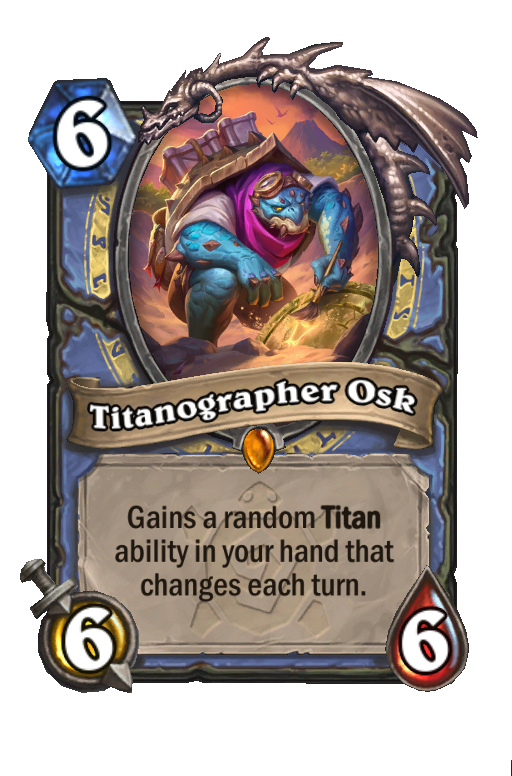 Titanographer Osk Hearthstone kártya
