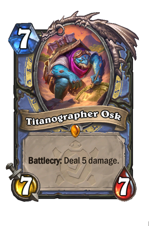 Titanographer Osk Hearthstone kártya