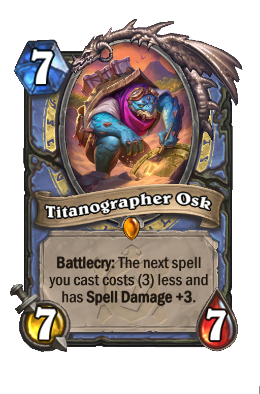 Titanographer Osk Hearthstone kártya