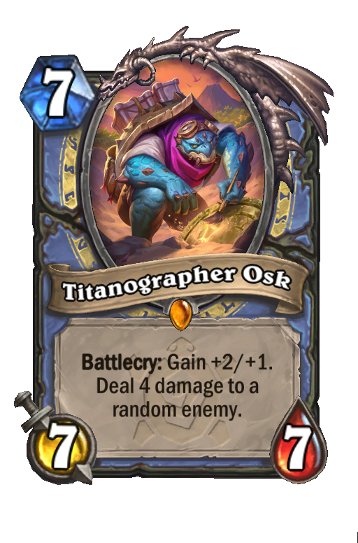 Titanographer Osk Hearthstone kártya