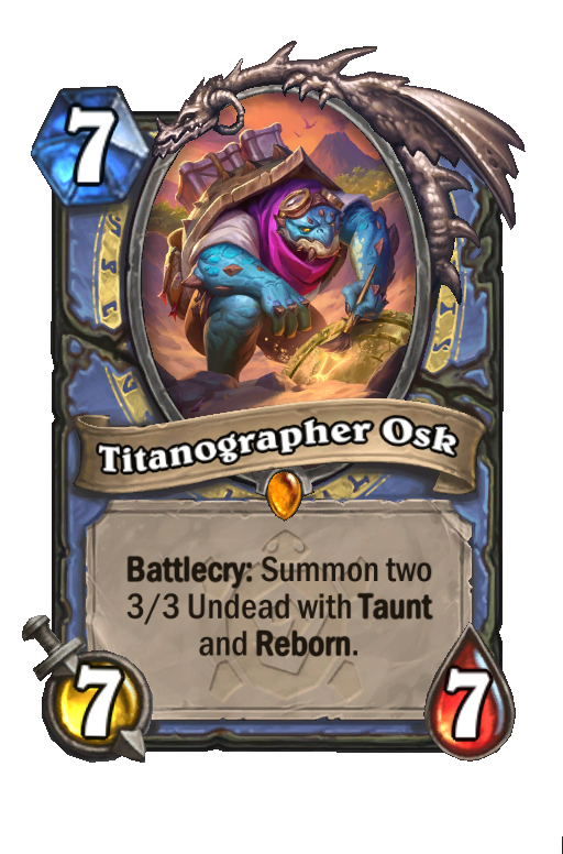 Titanographer Osk Hearthstone kártya