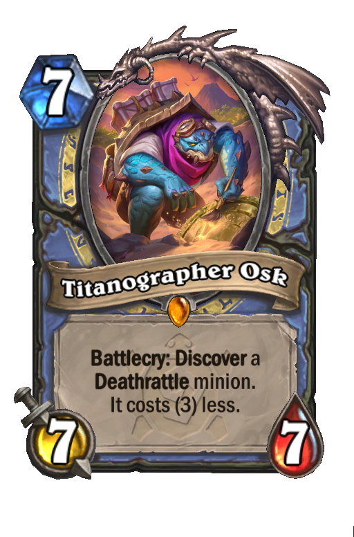 Titanographer Osk Hearthstone kártya