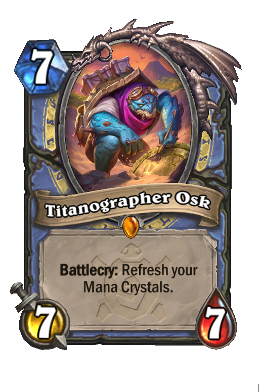Titanographer Osk Hearthstone kártya