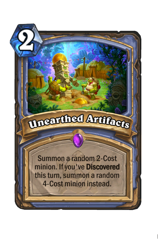 Unearthed Artifacts Hearthstone kártya