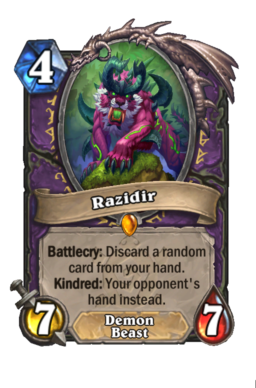Razidir Hearthstone kártya