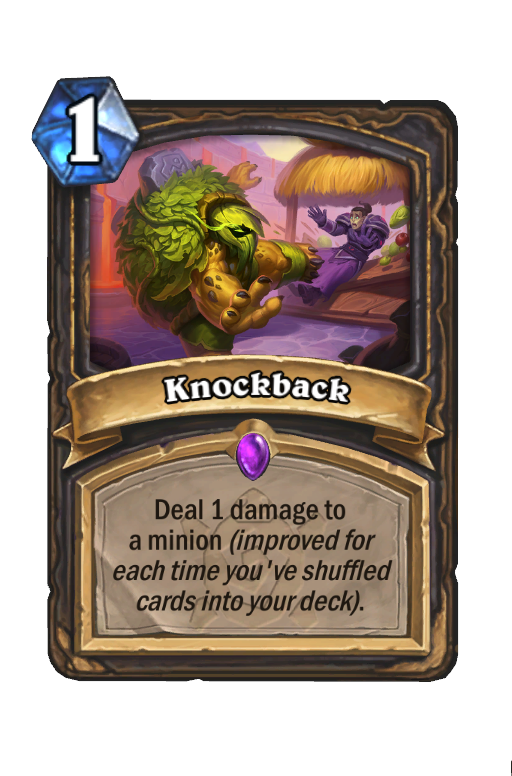 Knockback Hearthstone kártya