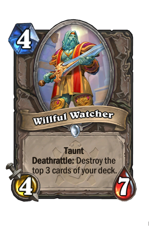 Willful Watcher Hearthstone kártya