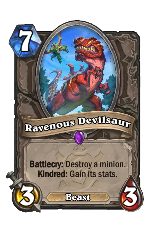 Ravenous Devilsaur Hearthstone kártya