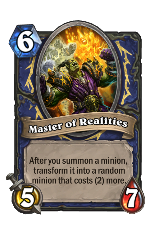 Master of Realities Hearthstone kártya