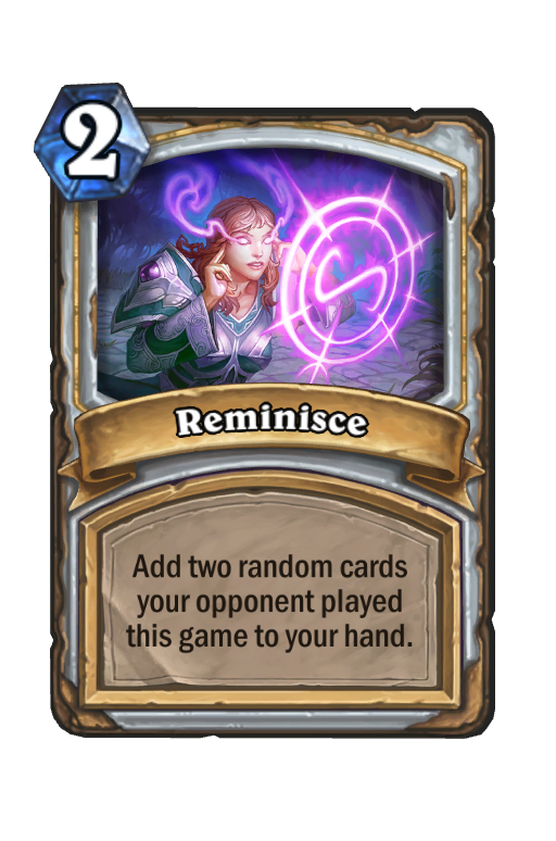Reminisce Hearthstone kártya