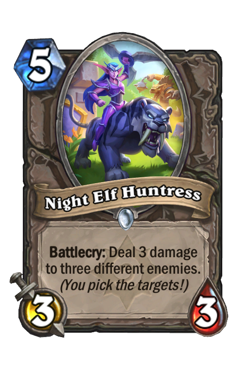 Night Elf Huntress Hearthstone kártya
