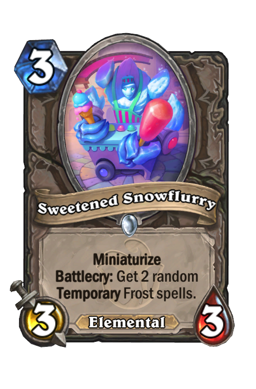 Sweetened Snowflurry Hearthstone kártya