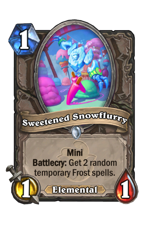Sweetened Snowflurry Hearthstone kártya