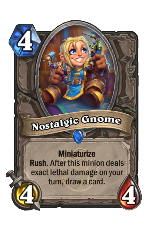 Nostalgic Gnome Hearthstone kártya