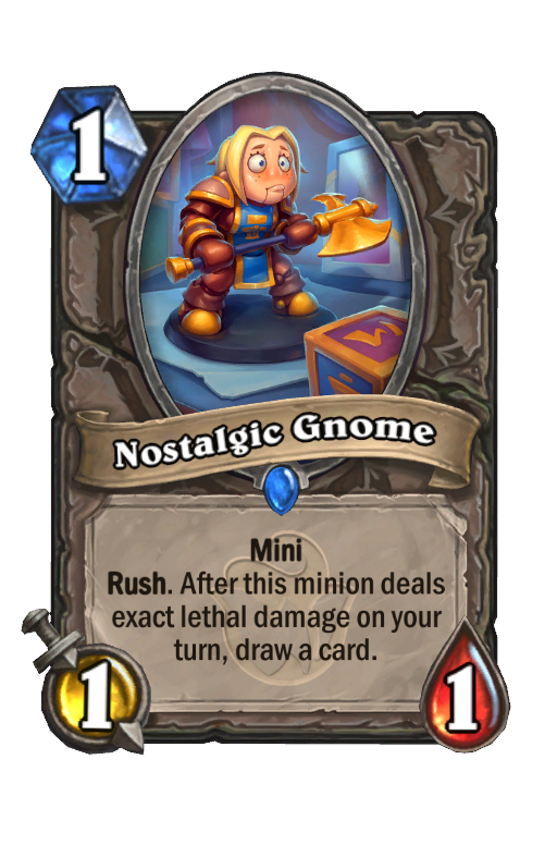 Nostalgic Gnome Hearthstone kártya