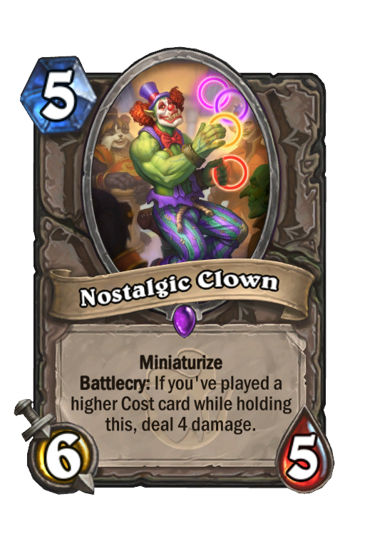 Nostalgic Clown Hearthstone kártya