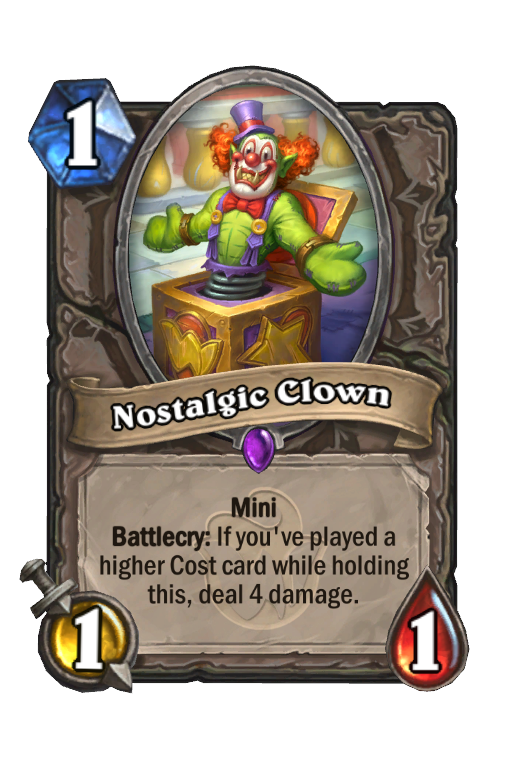 Nostalgic Clown Hearthstone kártya