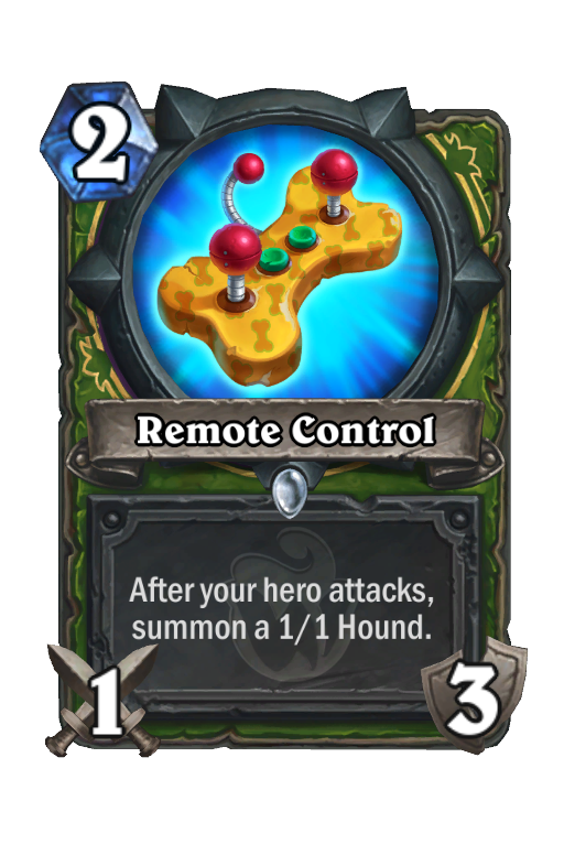 Remote Control Hearthstone kártya