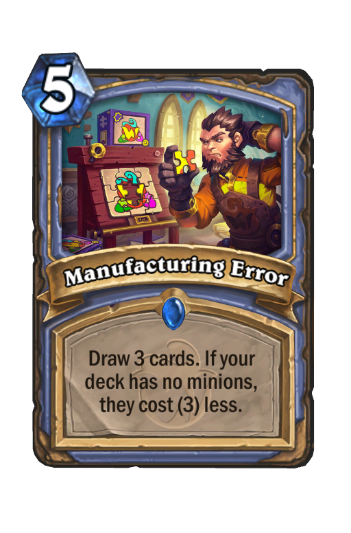 Manufacturing Error Hearthstone kártya