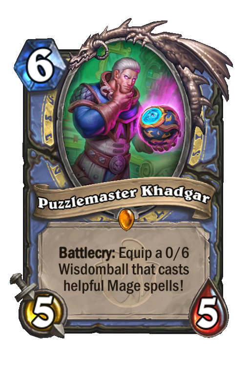 Puzzlemaster Khadgar Hearthstone kártya