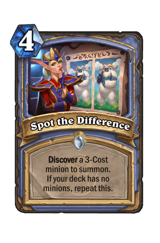 Spot the Difference Hearthstone kártya
