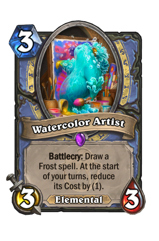Watercolor Artist Hearthstone kártya