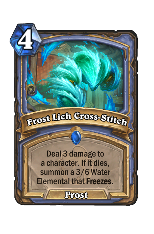 Frost Lich Cross-Stitch Hearthstone kártya