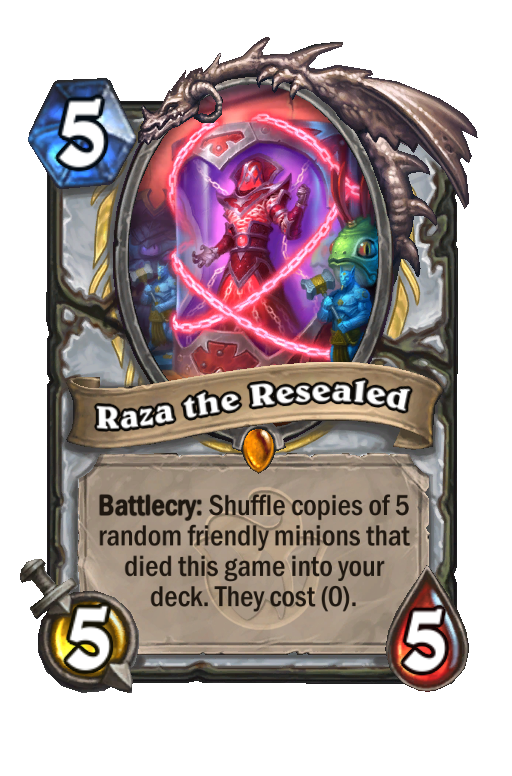 Raza the Resealed Hearthstone kártya