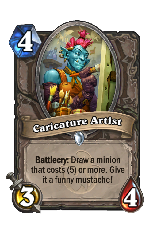 Caricature Artist Hearthstone kártya