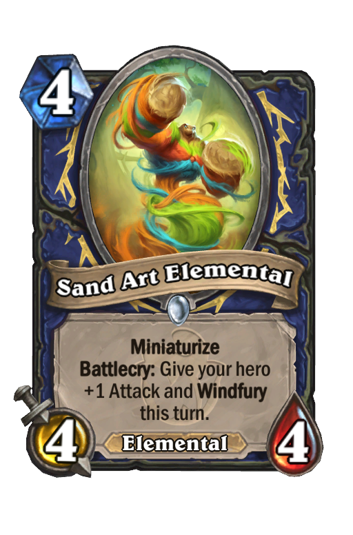 Sand Art Elemental Hearthstone kártya