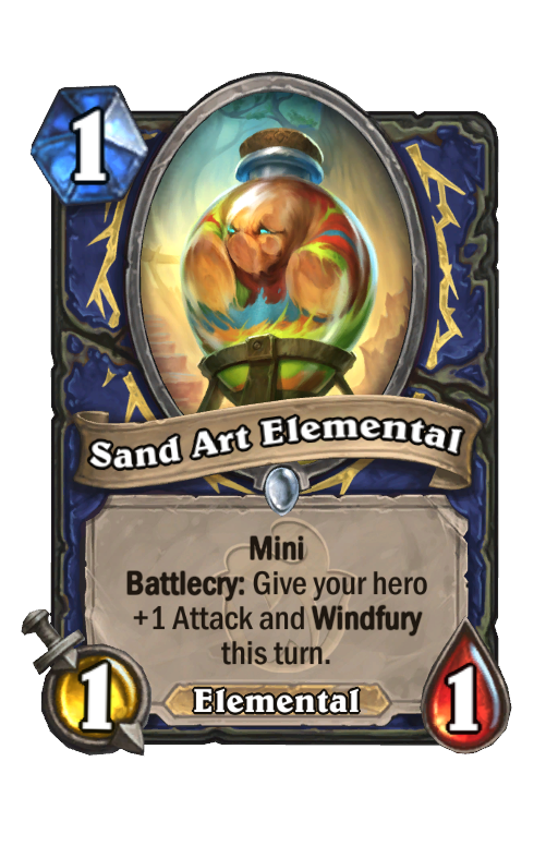 Sand Art Elemental Hearthstone kártya