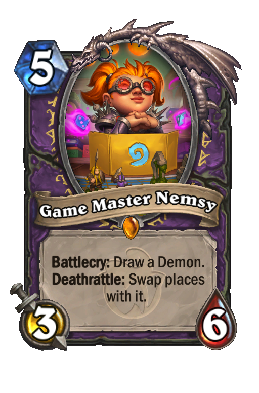 Game Master Nemsy Hearthstone kártya
