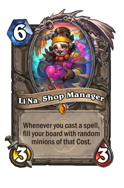 Li'Na, Shop Manager Hearthstone kártya