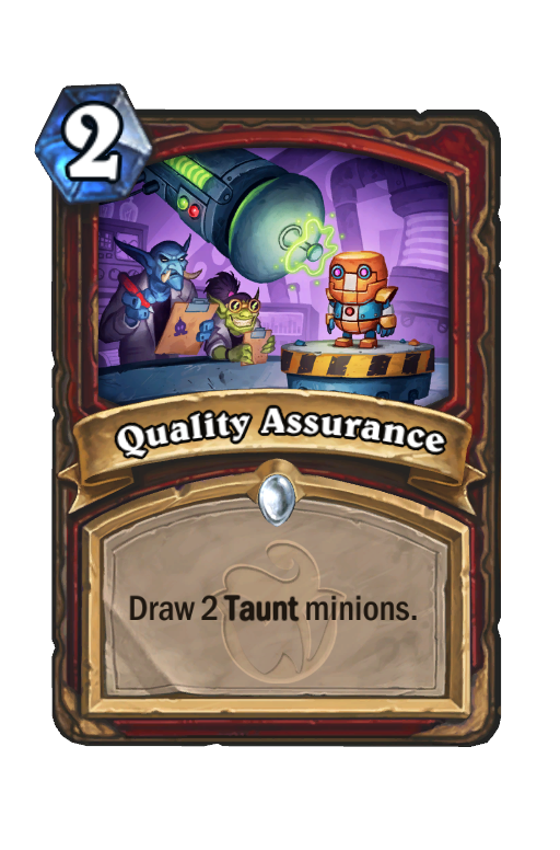 Quality Assurance Hearthstone kártya