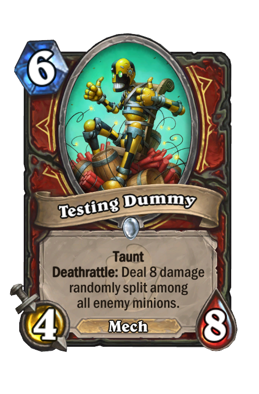 Testing Dummy Hearthstone kártya