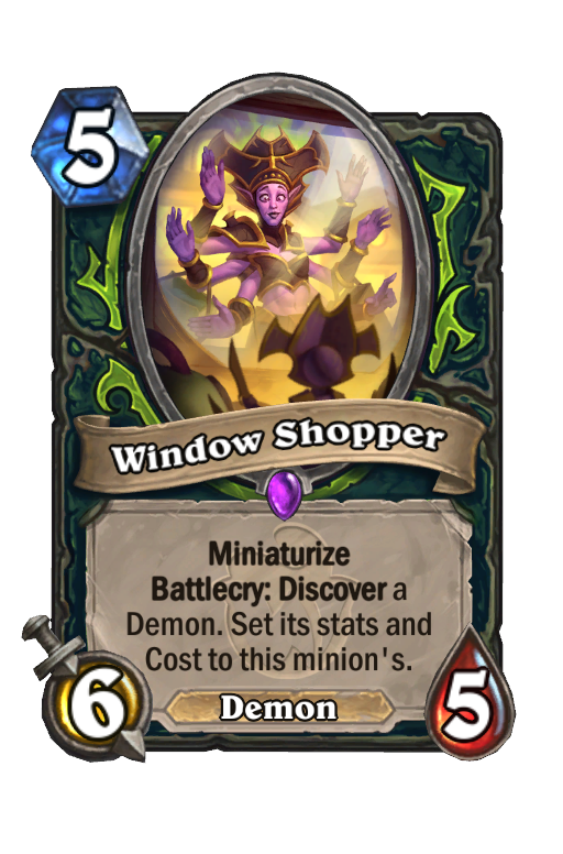 Window Shopper Hearthstone kártya