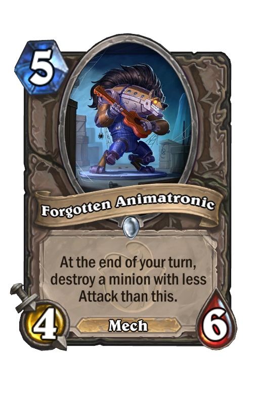Forgotten Animatronic Hearthstone kártya