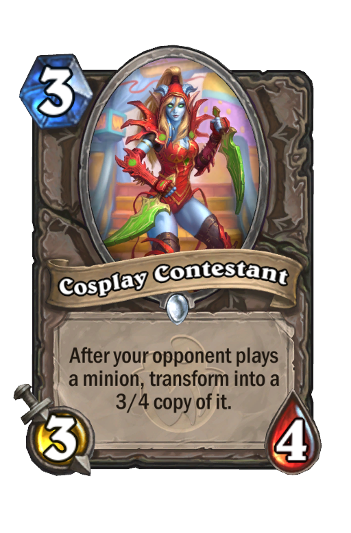 Cosplay Contestant Hearthstone kártya