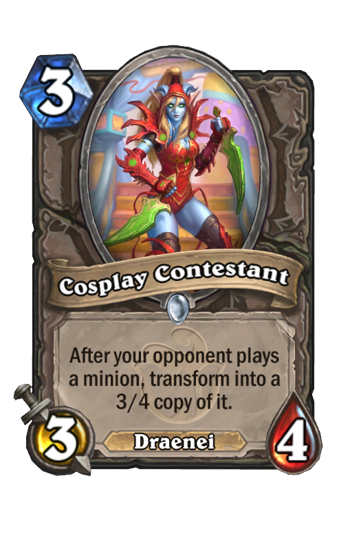 Cosplay Contestant Hearthstone kártya