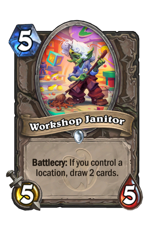 Workshop Janitor Hearthstone kártya